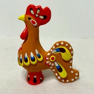 Clay Russian figurine Dymkovo Rooster toy vintage